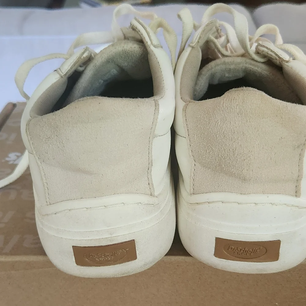 Dr. Scholl's Off-White Leather  Platform Shoes Size 9 - Picture 3 of 5